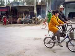 17 Kashgar Old City Street Scene 1993 Couple Bicycling.jpg
